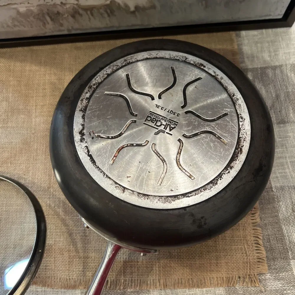 All-Clad Anodized Nonstick 3.5-Qt. Saucepan with Lid Used